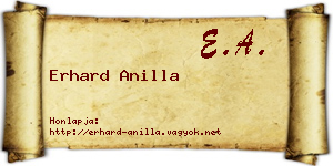 Erhard Anilla névjegykártya